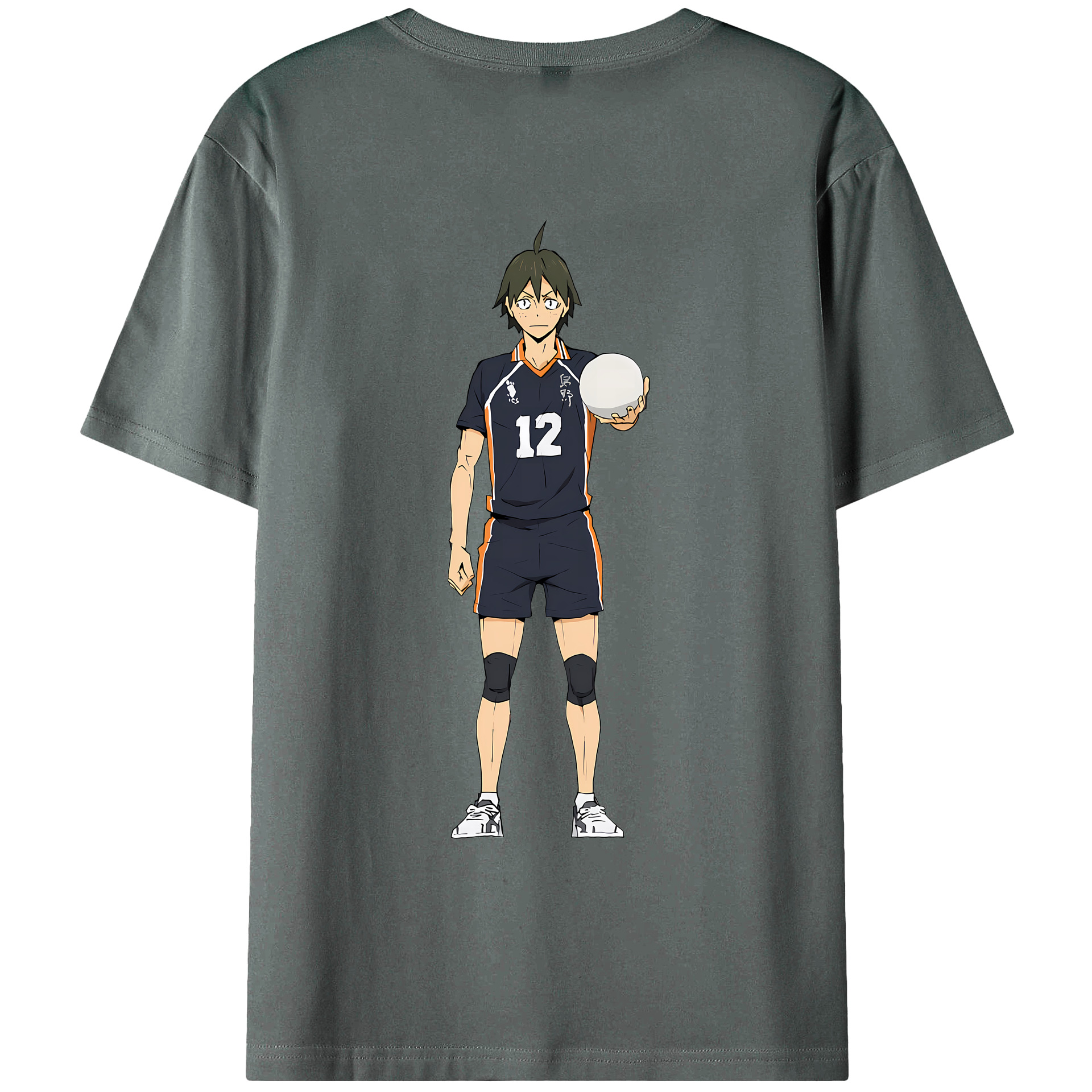 （画像用） ハイキュー!! Haikyu!! 綿100％ メンズ半袖Tシャツ（バックプリント） 通気性